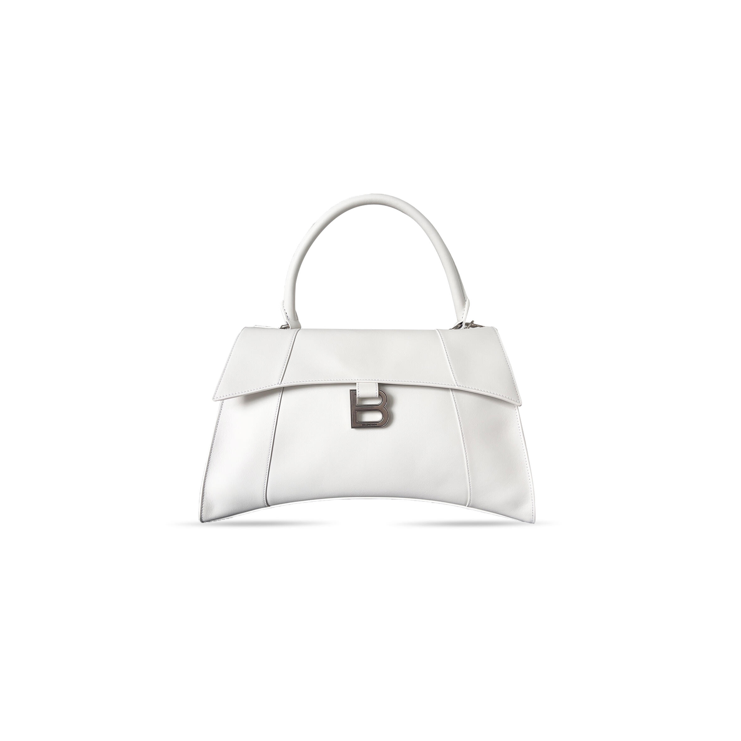 BALENCIAGA WOMEN'S HOURGLASS SOFT BAG MEDIUM IN WHITE 8107332ABF61000 (37*23.8*13.9cm)